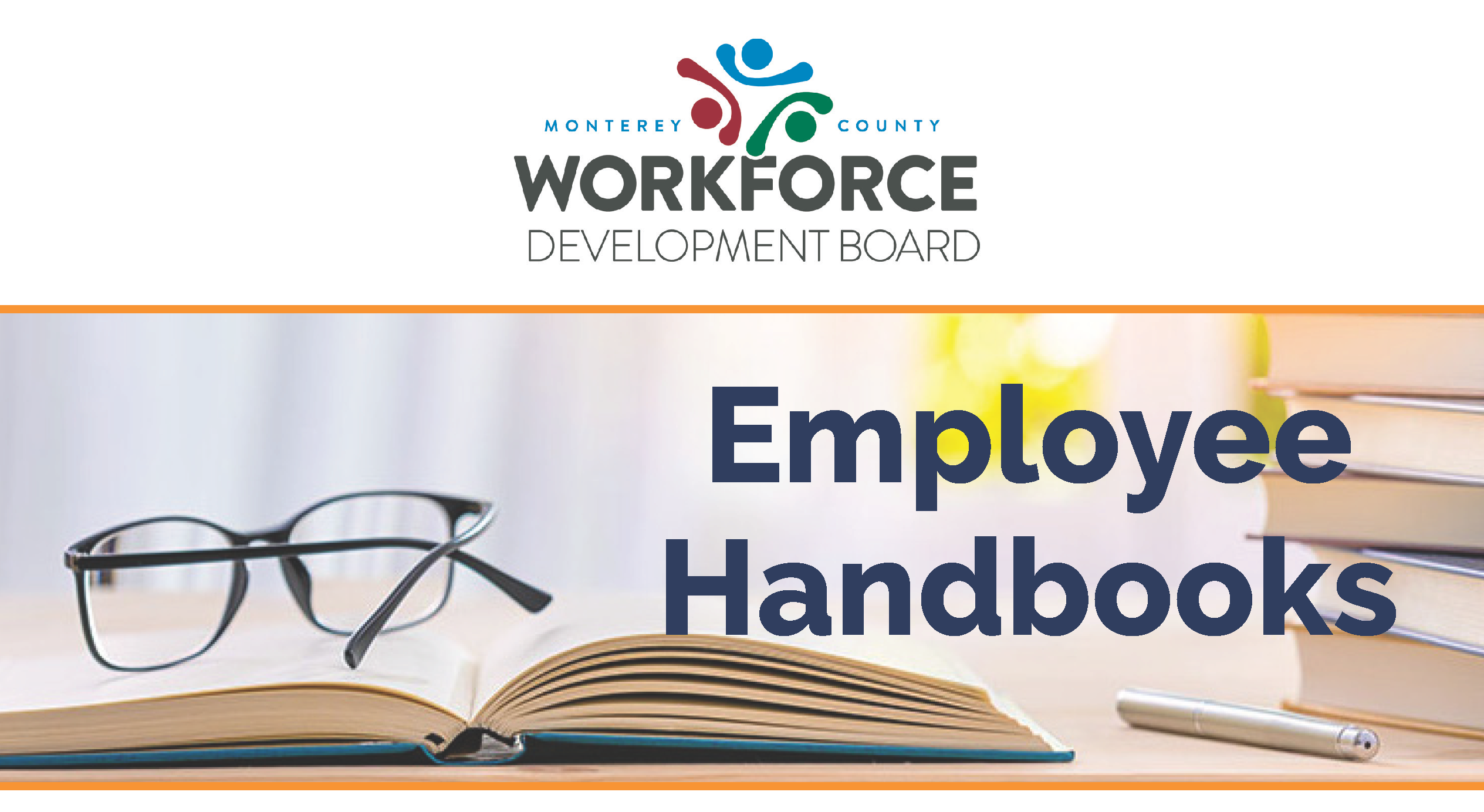 Monterey County WDB logo and Employee Handbooks graphic